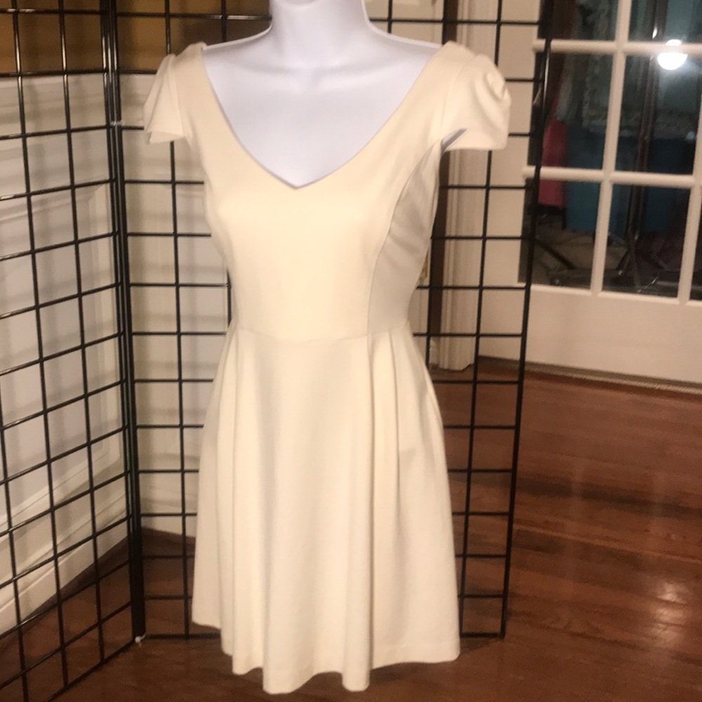 Cream Short Sleeved Dress